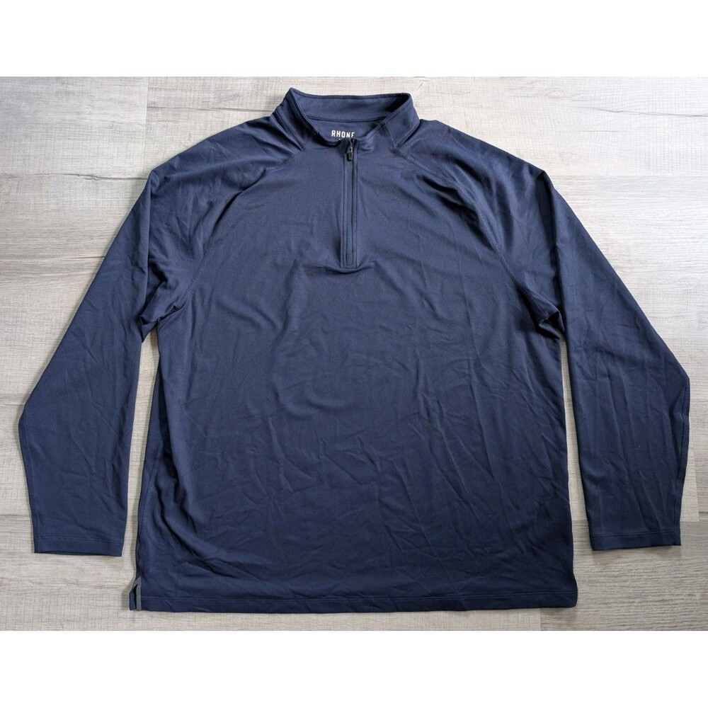 Rhone 1/4 Quarter Zip Mens 2XL Session Performance Pullover Stretch Golf Blue